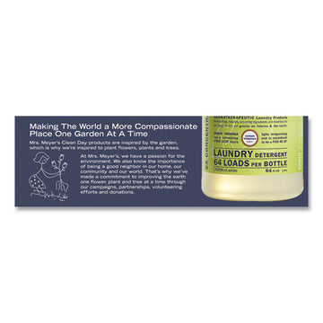 Mrs. Meyer's® Liquid Laundry Detergent, Lemon Verbena Scent, 64 Oz Bottle, 6-carton freeshipping - TVN Wholesale